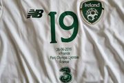 Robbie Brady Ireland commemorative shirt, signed