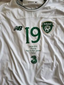 Robbie Brady Ireland commemorative shirt, signed