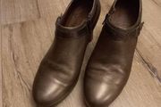 Women's Brown Leather Heeled Ankle Boots