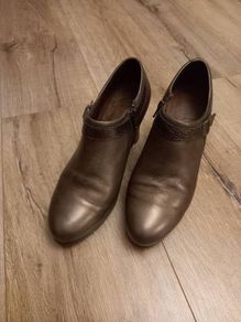 Women's Brown Leather Heeled Ankle Boots