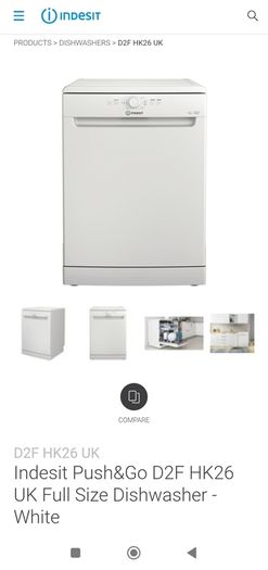 Indesit dishwasher new in packaging 230 euro