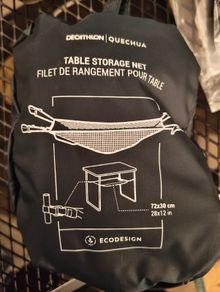 Camping table storage net