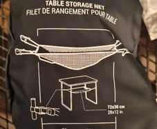Camping table storage net