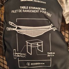 Camping table storage net