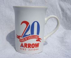ARROW (UK chemicals company) - a 20 Years of Excellence commemorative mug by Coloroll (1988)