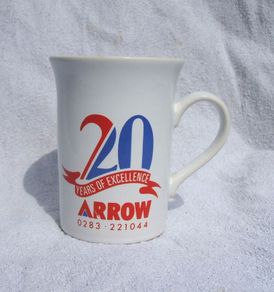 ARROW (UK chemicals company) - a 20 Years of Excellence commemorative mug by Coloroll (1988)