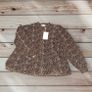 Love & Divine Brown Abstract Print Button Up Blouse BNWT Size Small Image 2