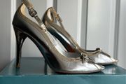 Silver and gold Karen Millen sandals - sz 6