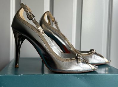 Silver and gold Karen Millen sandals - sz 6