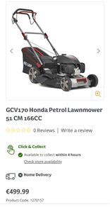 Honda 170cc petrol lawnmower
