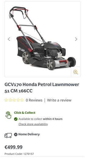 Honda 170cc petrol lawnmower