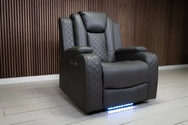 Ashbyrne electric Recliner Sofa 3+2 Dark grey