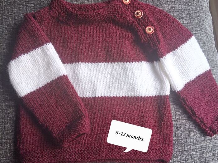 County colours hand knitted kids jumpers