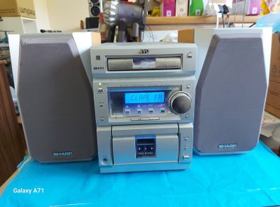 JVC Micro Music System, Model CA-UXP55, CD, Radio & Tape, With 2 Sharp Speakers Model CP-MX10H