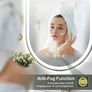 Oval Bathroom Mirror with LED Lights 500x800mm, Bluetooth Led Mirror Bathroom with Memory, Anti-Fog, 3000K-6500K, Dimmable, HD Tempered Glass, IP44 Waterproof, Horizontal or Vertical Image 3