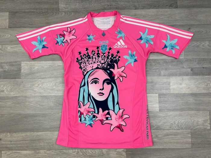 Vintage 2009 Adidas Stade Francais Paris Rugby Jersey Shirt Mens Large Andy Warhol