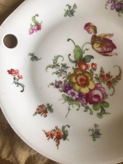 Antique Meissen Hand Painted Plate Set