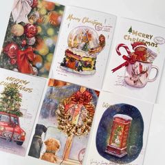 Brand New UYXINONE 24pcs Vintage Postcards Wishes Messages Florist Baking Cards