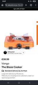 Vango blaze Gas Cooker