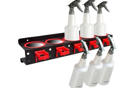 BRAND NEW Garage Car Wash Tool Rack Wall Mounted Spray Bottles Storage Holder Auto Beauty Shop Display Hanger Car Detailing Accessories