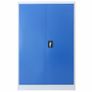Office Cabinet Metal 90x40x140 cm Grey and Blue Image 5