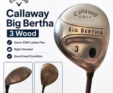 Ladies Callaway Big Bertha 2004 3 Wood Gems 55 Graphite Shaft Right Handed