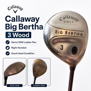 Ladies Callaway Big Bertha 2004 3 Wood Gems 55 Graphite Shaft Right Handed