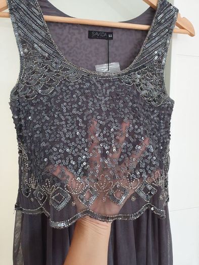 SAVIDA grey paris sequins Sz 10 - Bnwt Rrp 70 euro