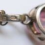 Vintage Sterling Silver 925 PINK OVAL CRYSTAL PENDANT NECKLACE Pea Chain traditional necklace length 20" - 14,8g Image 7