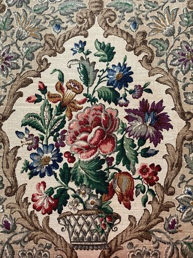 Ercol Victorian Tapestry Revival Old Colonial Yorshire Tall back Armchairs Set