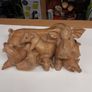 Wood carving sow and piglets Image 6