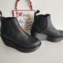 Dr Doc Martens platform black Aerial wedges chunky sole boots UK4 US6 EU37 Image 4
