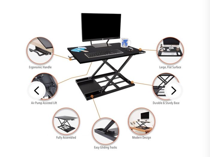Desk riser for standing desk