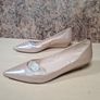 Lk Bennett Saffiano Perla Rose Pale Pink Nude Leather Kitten Wedge Heels Leather Pumps Size Uk 5 Eu 38 Image 5