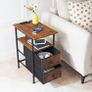 Narrow Bedside Table with Charging Station 2 Image 2