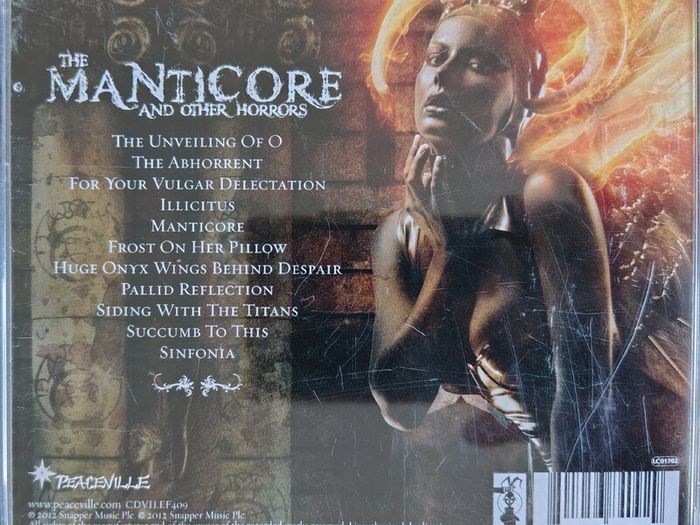 Cradle Of Filth - The Manticore And Other Horrors CD (2012) Gothic Black Metal EX+