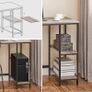 _Desk, Computer Desk, PC Table, Office Desk, with 2 Shelves on Right or Left Side for Office, Living Room, Steel Frame, Industrial Design, Greige-Black Image 4