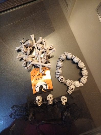 3 halloween skull bracelets