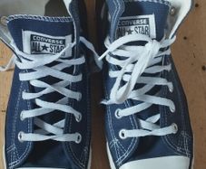 Mens Navy Converse high top size 7