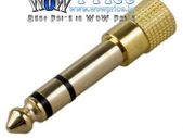 4711 1/4-6.3mm Male To 1/8-3.5mm Headphone Adapter Stereo Gold Plug