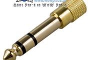 4711 1/4-6.3mm Male To 1/8-3.5mm Headphone Adapter Stereo Gold Plug
