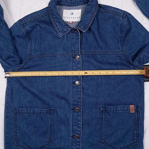 Brakeburn Dark Wash Blue Denim Chore Utility Jacket 10UK/38EU