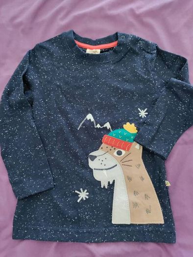frugi organic cotton navy long sleeved top