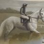Des Snee Signed Limited Edition Print - "White Tornado" (Desert Orchid, 1989) - 73 x 65 cm Image 3