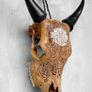 Hand-Carved Harley-Davidson Cow Skull (58cm,3kg) - Bone Image 4
