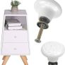 10PCS Crackle Cabinet Knob, Vintage Drawers Knobs, 34MM Kitchen Cabinet Cupboard Drawer Door Knobs, Furniture Knobs Drawer Handles, Antique Knob for Cabinet Drawer Kitchen Image 2