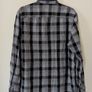 Men's Check Shirt Black Grey Plaid Size M Image 3