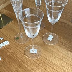 Waterford Crystal Celebration Dream Champagne Flutes and Vera Wang Wine Glasses