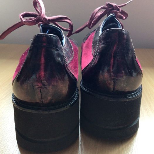 Ladies Callaghan Burgundy Red Lace up Shoes Eu 39 size 6