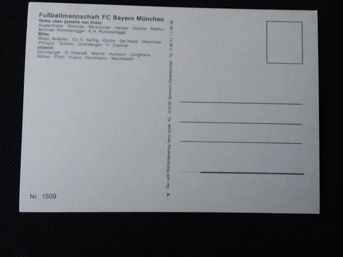 Germany Postcards : F. C. Bayern Munchen - Team Postcard - 1980s..